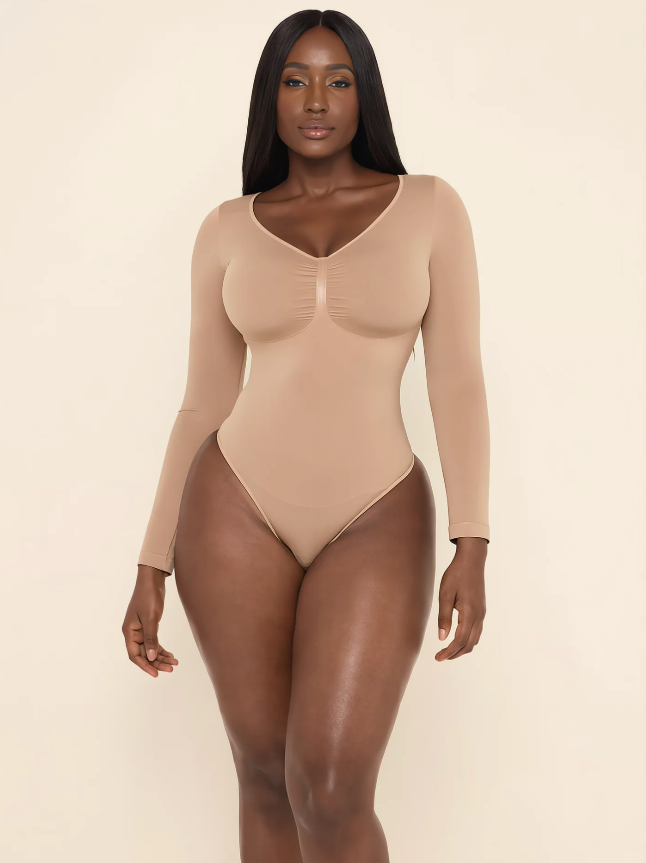 SculptLuxe Body Gainant — Manches Longues Contrôle Ventre